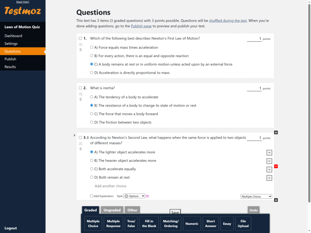Testmoz