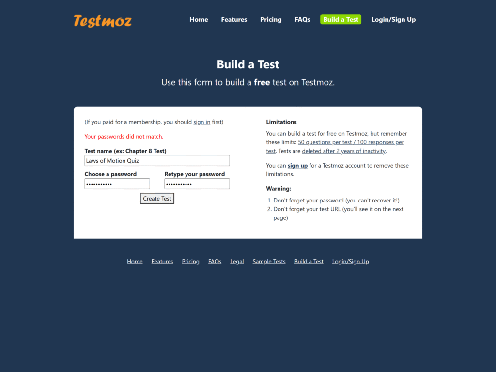 Testmoz